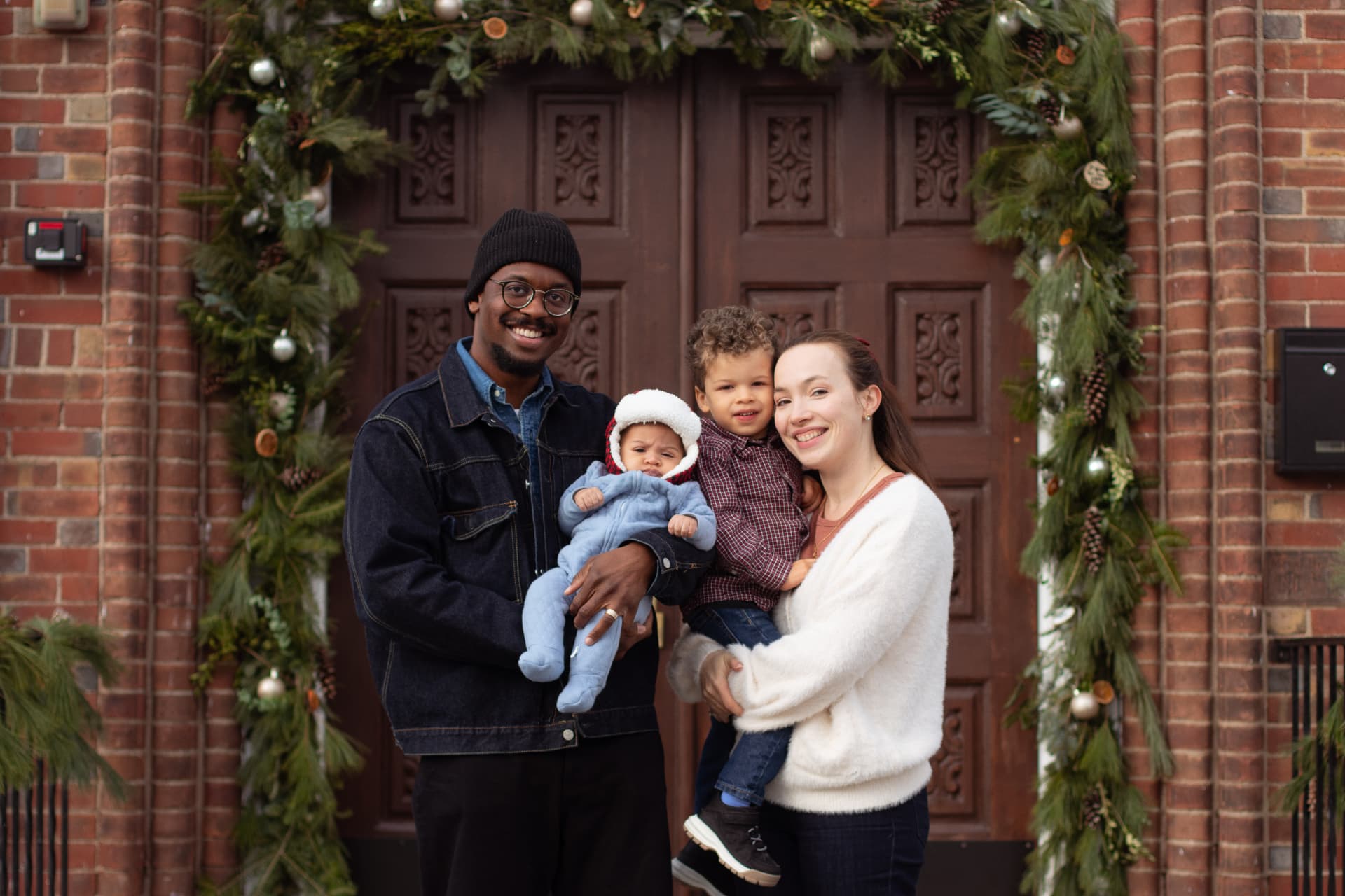 Dexley Dorcely with his wife Brianna and their sons Malachi and Solomon.